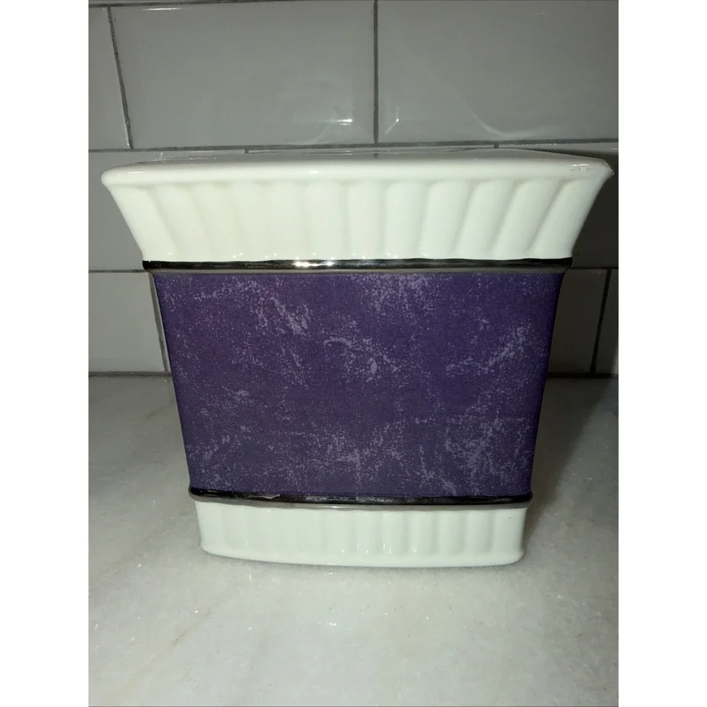 wamsutta Vintage Cream/eggplant Tissue‎ Box GE993